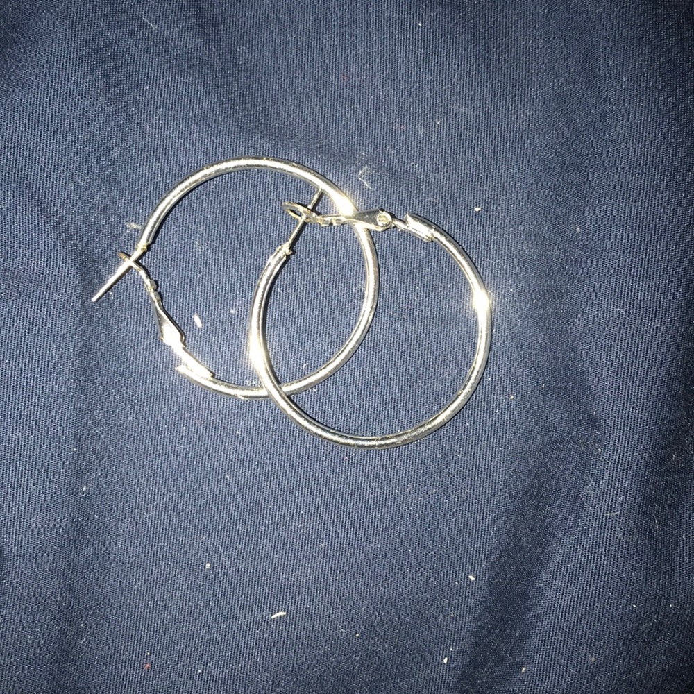 Silver hoops
